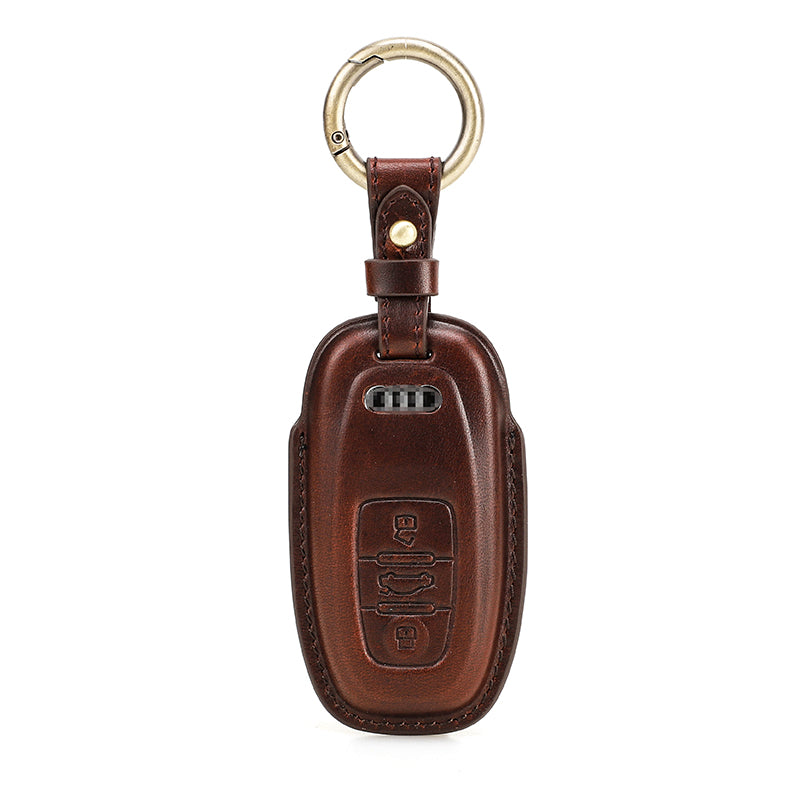 Premium Leather Key Cover - Protective Case for Audi Keys