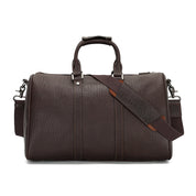 Premium Zipper Waterproof Genuine Leather Men’s Travel Duffel Bag