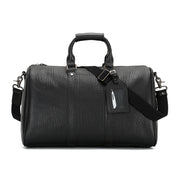 Premium Zipper Waterproof Genuine Leather Men’s Travel Duffel Bag - Image 2