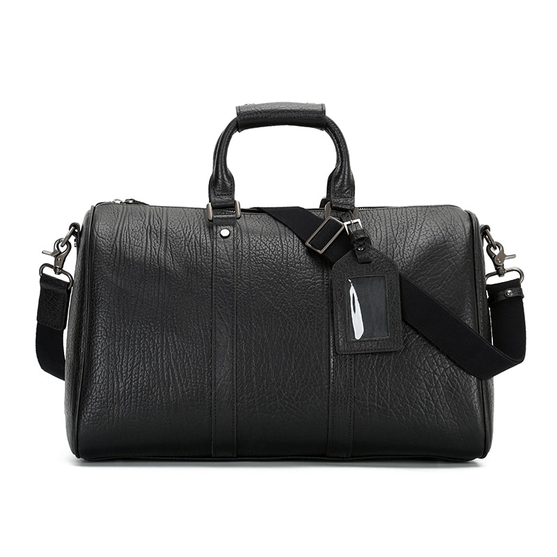 Premium Zipper Waterproof Genuine Leather Men’s Travel Duffel Bag - Image 2