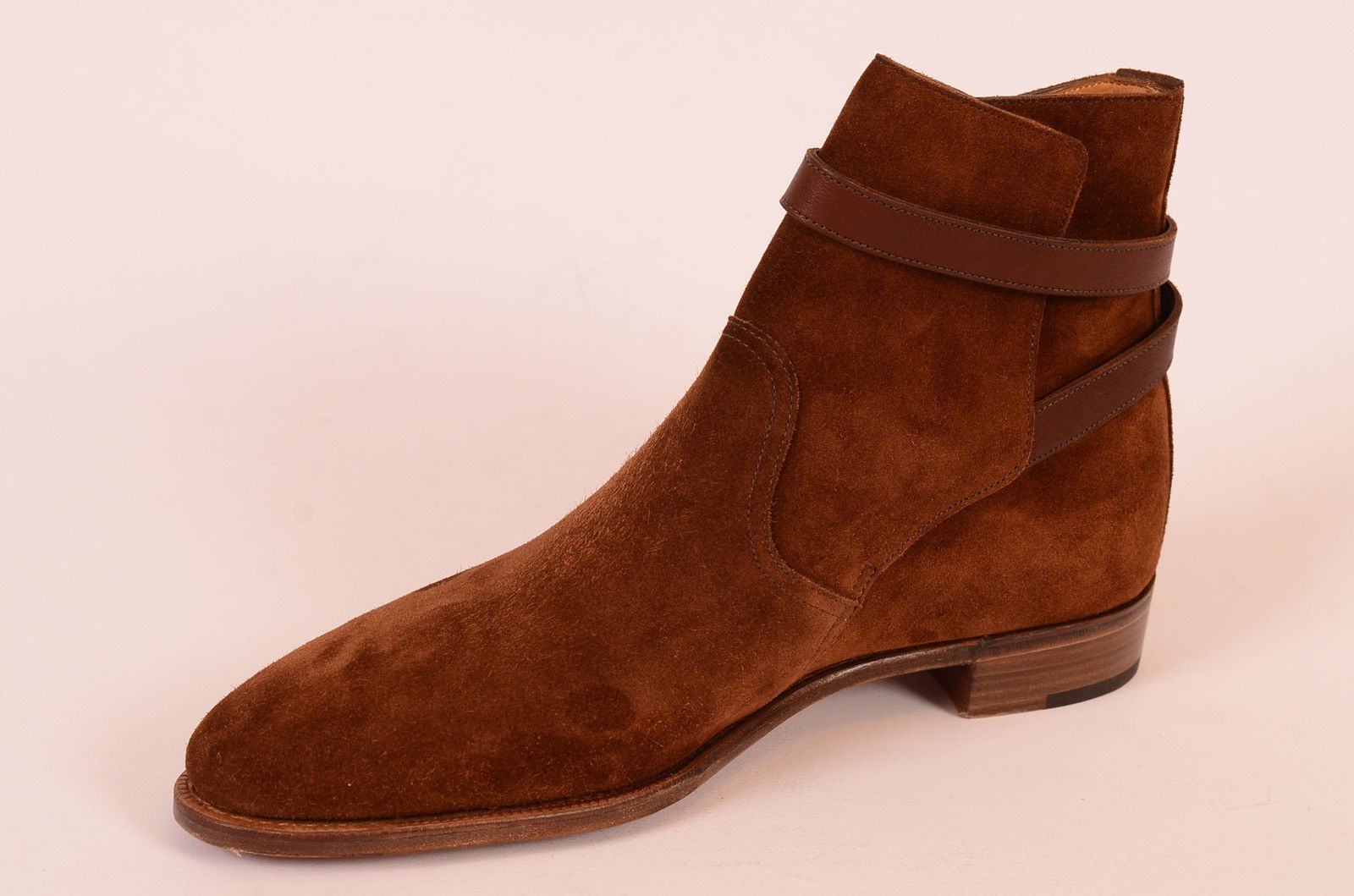 Handmade Brown Jodhpurs Boots, Men Brown Ankle Boots Suede Leather Boot