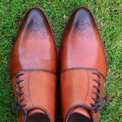 Lace-Up Chukka Boots in Brown Leather - Image 4