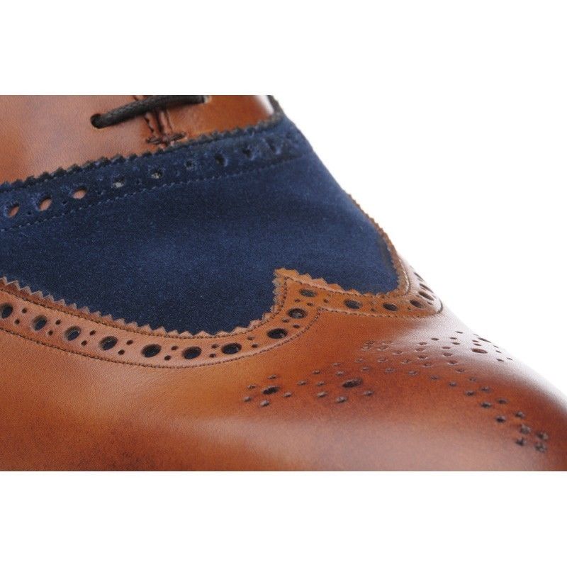 Handmade Men Two Tone Shoes, Suede Leather Shoes, Wingtip Brogue Dress
