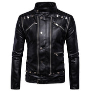 Men's Black Biker Leather Jacket