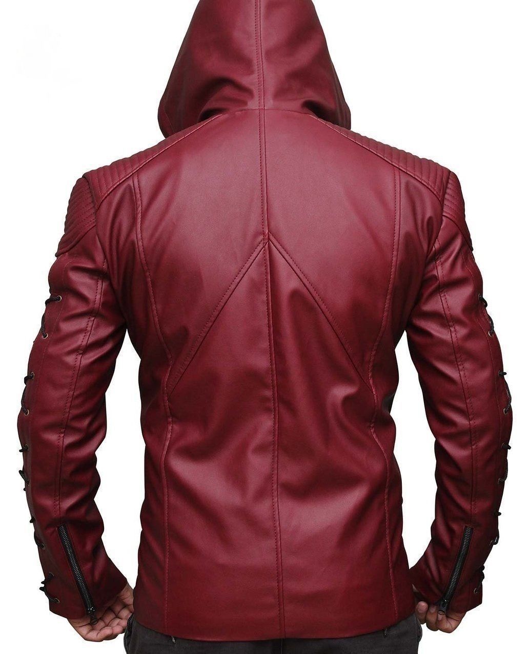 Hooded Arsenal Arrow Colton Haynes Leather Jacket