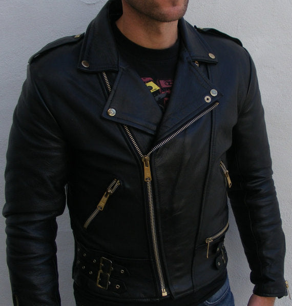 Black Biker Leather Jacket