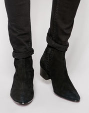 Men Black Suede Chelsea Boots, Ankle Boots, Chelsea Boots