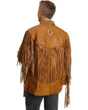 Cowboy Style Fringe Leather Jacket - Image 2