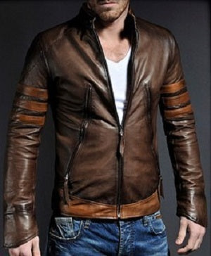 Vintage Men Stylish Motorcycle Leather Jacket, Genuine Leather Fashion