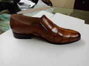 Men Multi Color Leather Strap Loafer Moccasins Shoes Formal Shoes