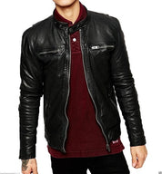 Men's Black Biker Leather Jacket