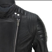 Mens Genuine Real Lambskin Leather Motorcycle Jacket, New Motorcycle Jacket