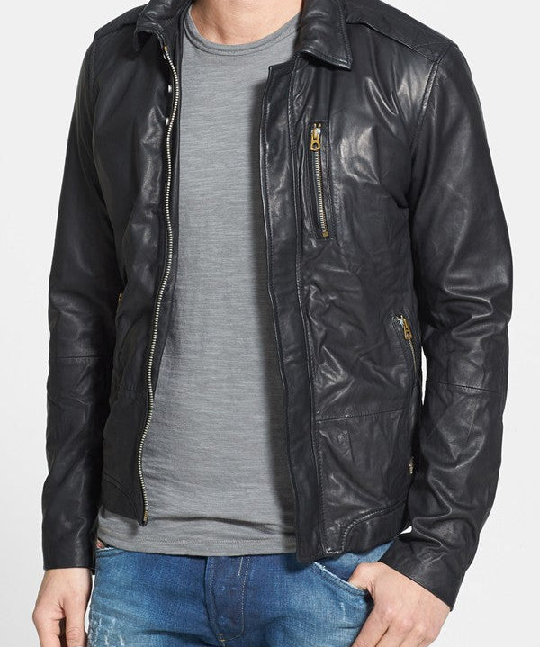 Mens Leather Jacket, Mens Black Jacket, Men's Motorcycle Leather Jacket