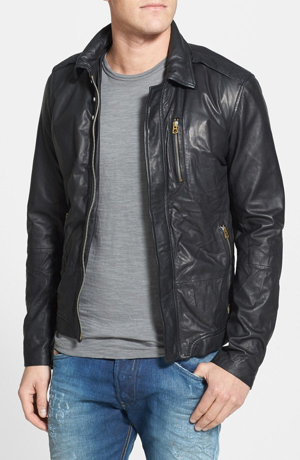 Mens Leather Jacket, Mens Black Jacket, Men's Motorcycle Leather Jacket
