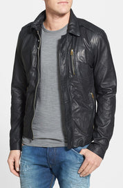 Mens Leather Jacket, Mens Black Jacket, Men's Motorcycle Leather Jacket