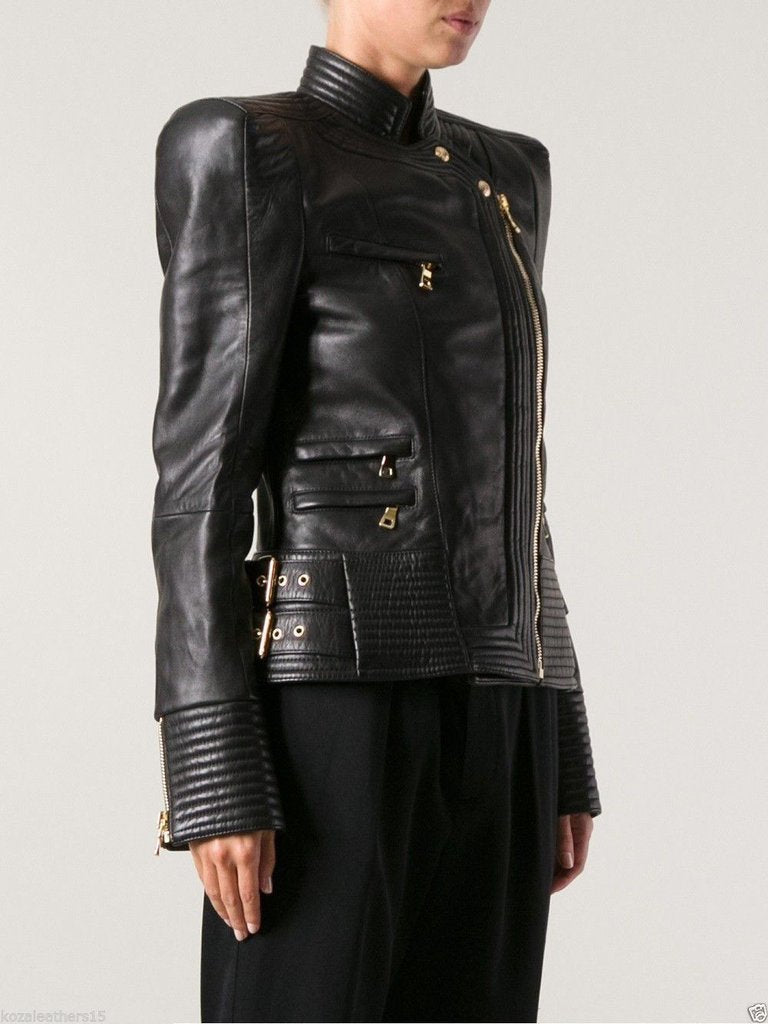 Women Black Leather Jacket, Leather Jackets For , Fashion Jacket
