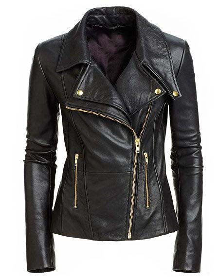 Women's Leather Jacket, Biker Leather Jacket, Black Leather Jacket Womens