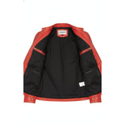 close-up-lining - Women's Cafe Racer Leather Jacket, Women's Biker Jacket, Leather Moto Jacket, Women's Racer Style Jacket