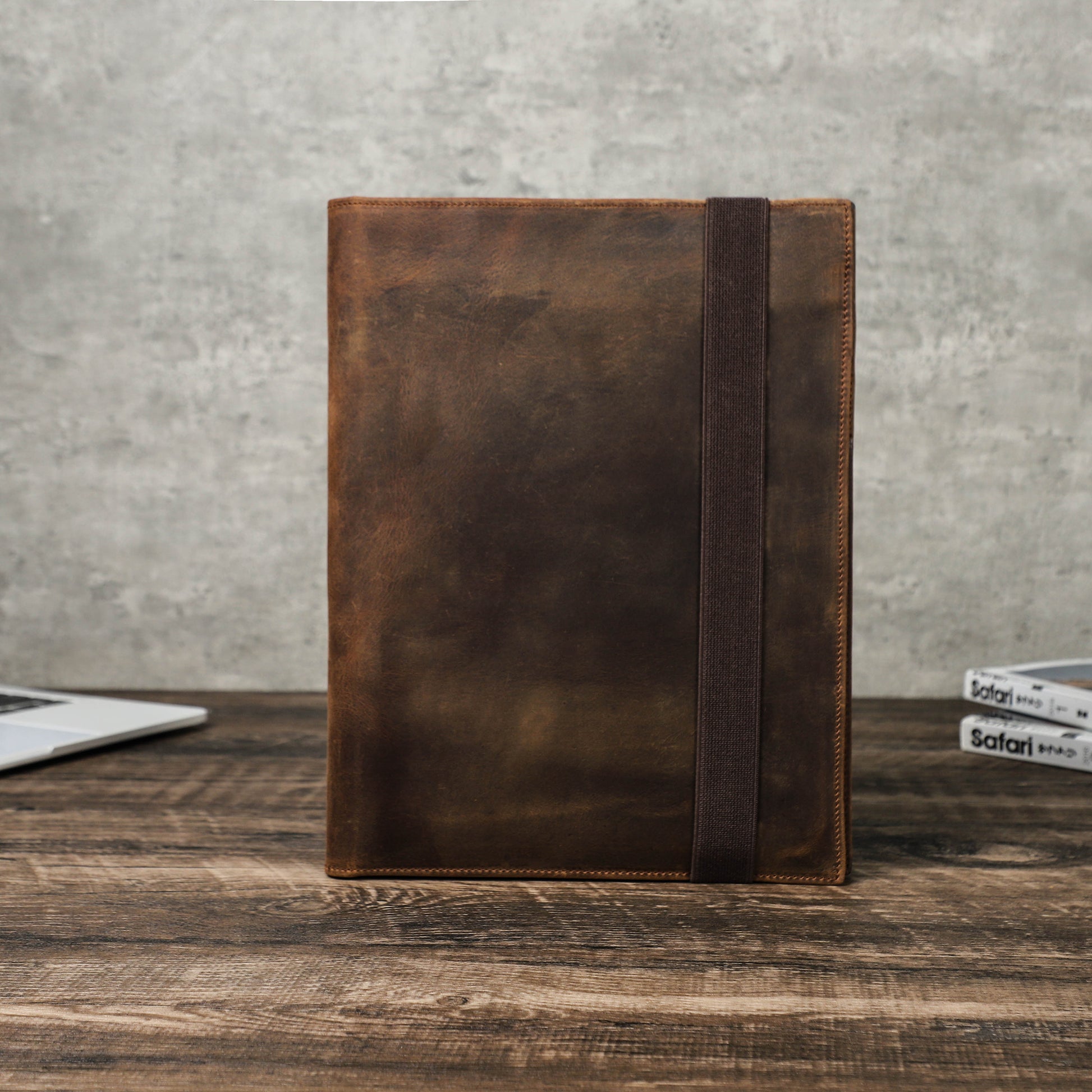 Retro Multi-Functional Premium Leather Portfolio for iPad and Notebook