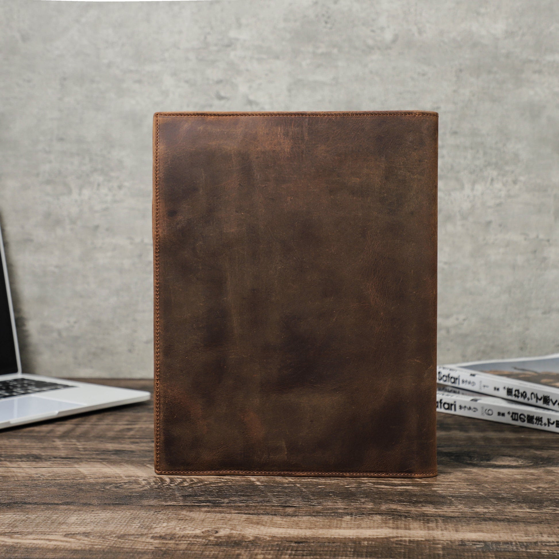 Retro Multi-Functional Premium Leather Portfolio for iPad and Notebook