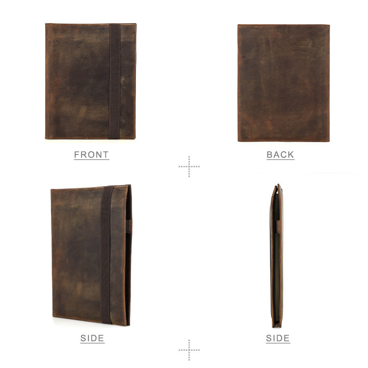 Retro Multi-Functional Premium Leather Portfolio for iPad and Notebook