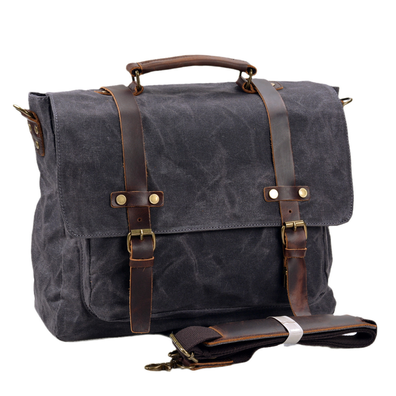 Retro Style Men's Business Shoulder Bag - Casual Crossbody Briefcase