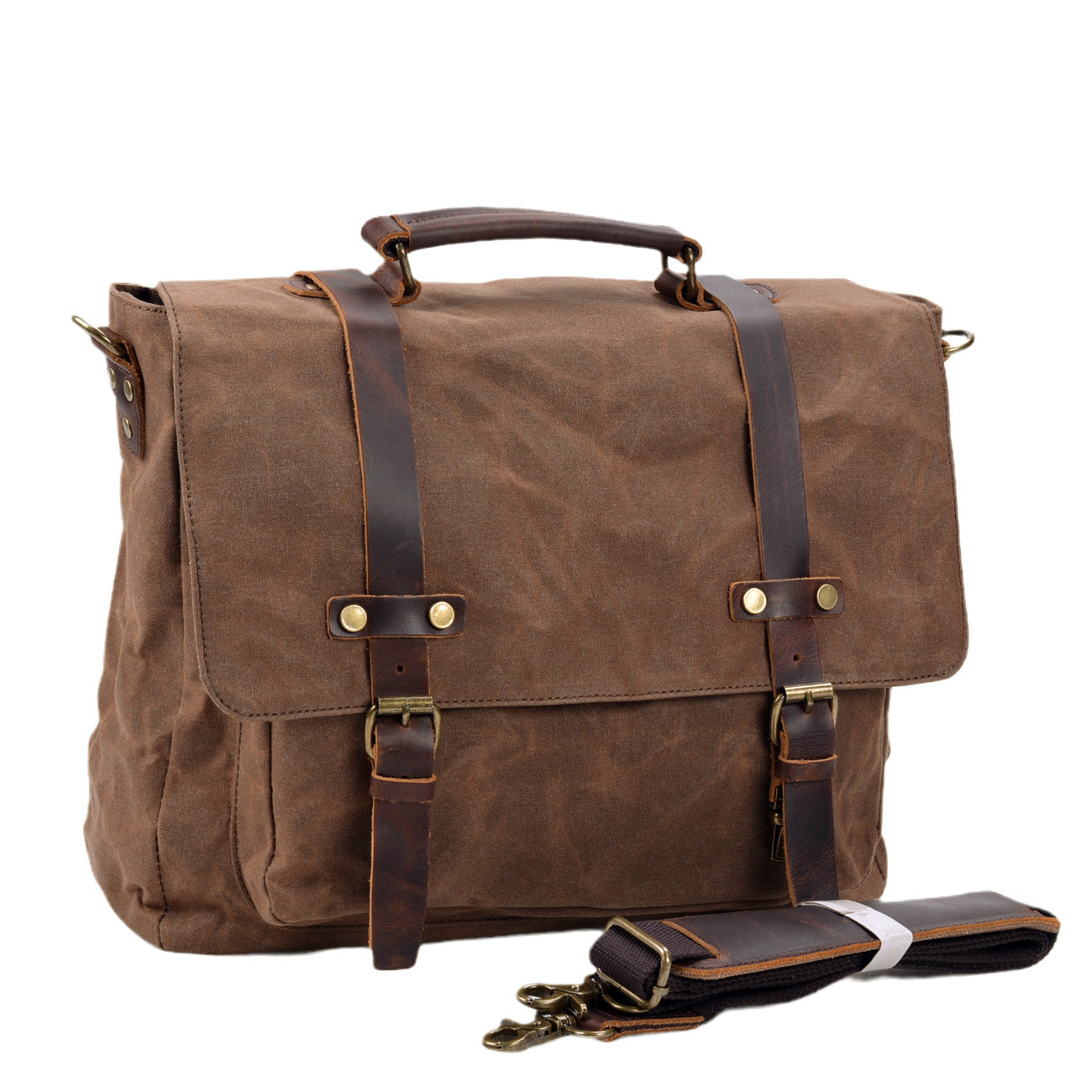 Retro Style Men's Business Shoulder Bag - Casual Crossbody Briefcase