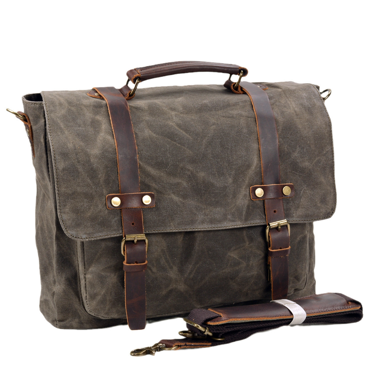 Retro Style Men's Business Shoulder Bag - Casual Crossbody Briefcase