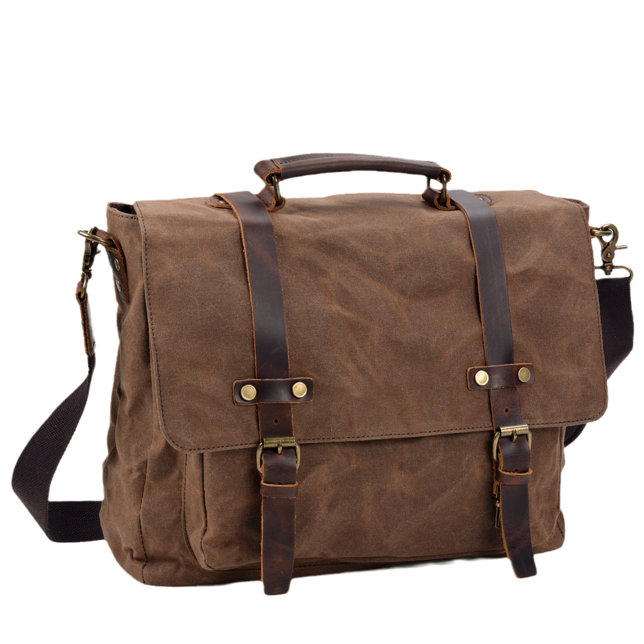 Retro Style Men's Business Shoulder Bag - Casual Crossbody Briefcase