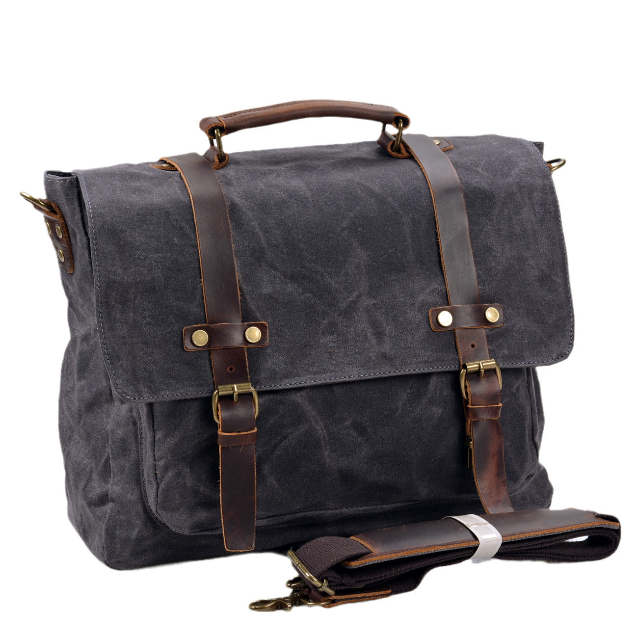 Retro Style Men's Business Shoulder Bag - Casual Crossbody Briefcase