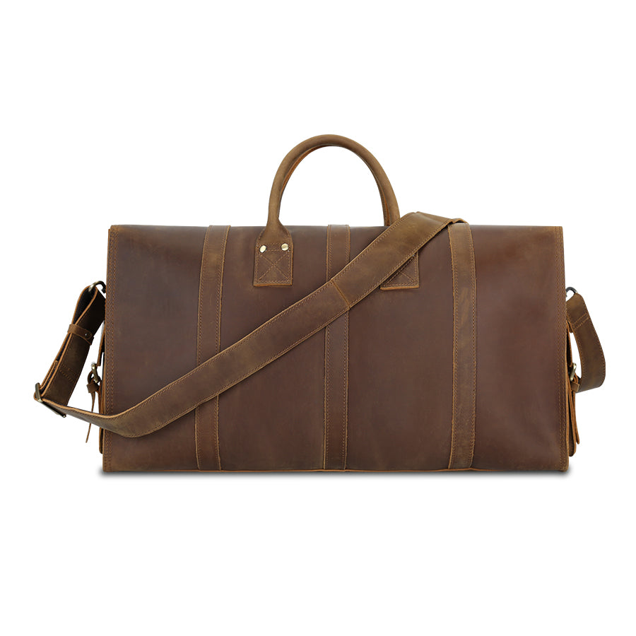 Rustic Leather Duffle Bag - A Timeless Classic