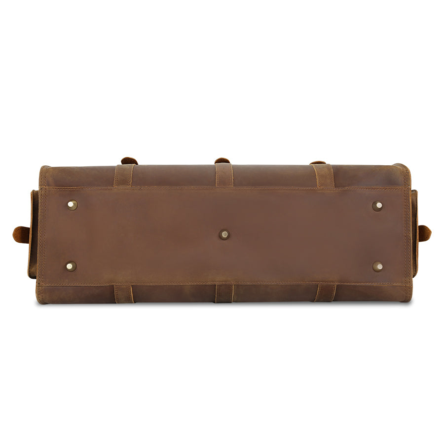 Rustic Leather Duffle Bag - A Timeless Classic