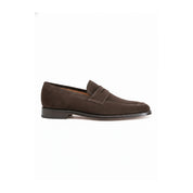 Brown Suede Leather Moccasins Loafer Slip Ons - side-view