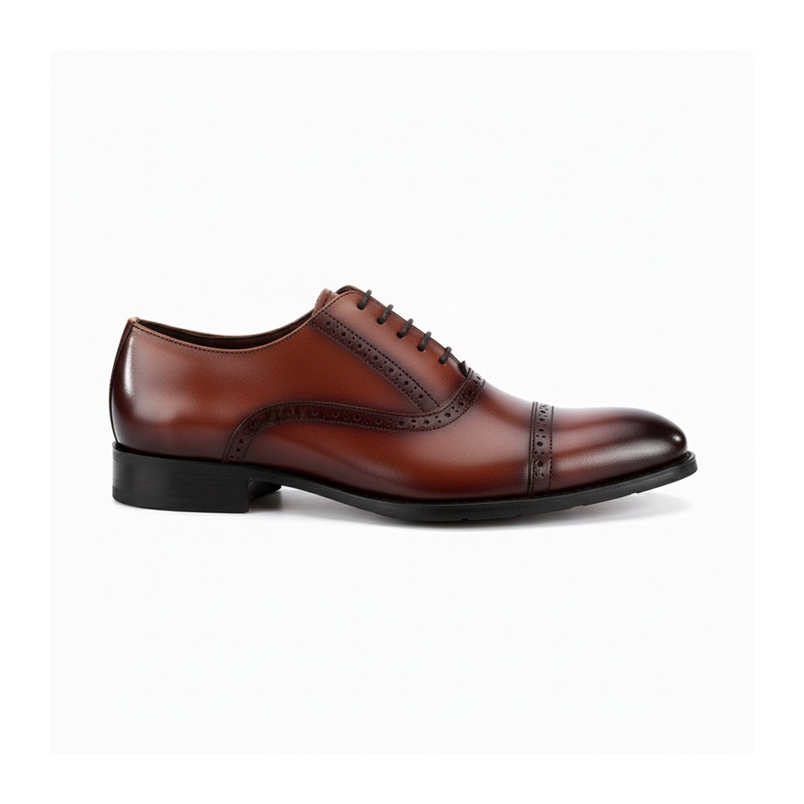 side-view - Cow Leather Oxford Brogue Dress Shoes