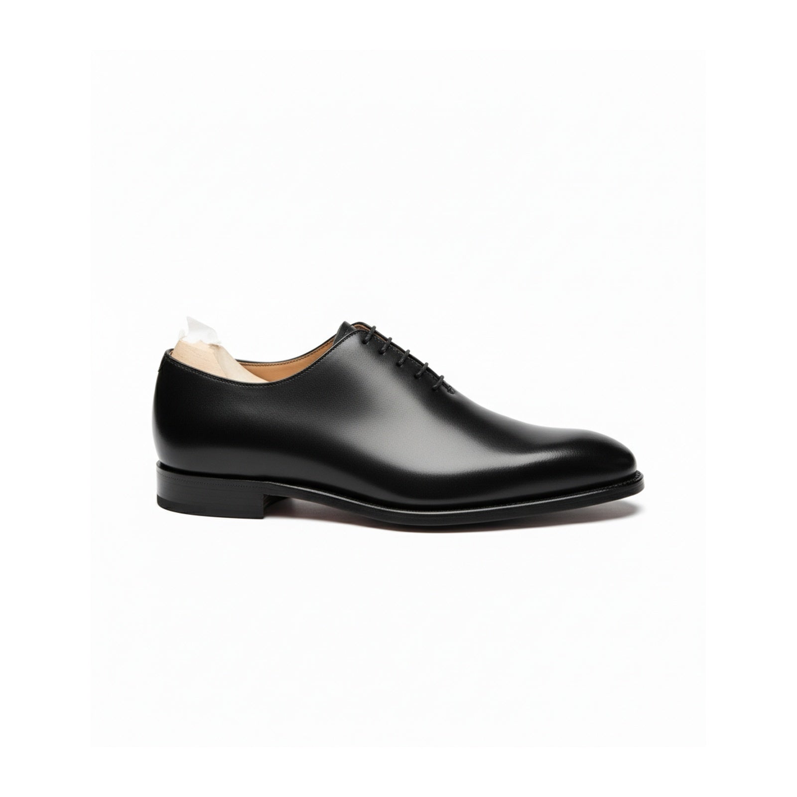 Men's Black Leather Oxford Dress Shoes - side-view
