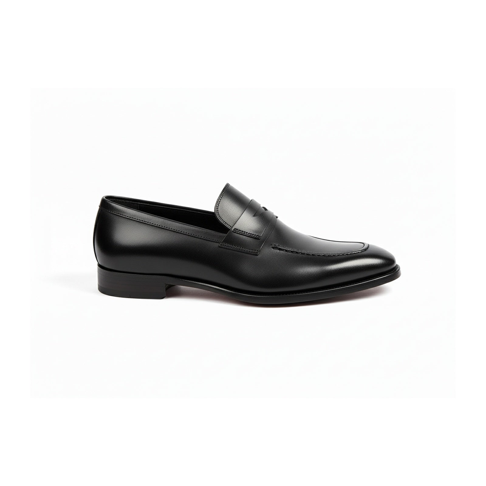 Men's Black Leather Tuxedo Shoes for Formal Events - side-view