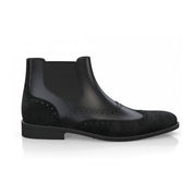 Men's Black Leather Chelsea Boots - side-view
