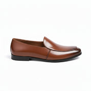 Men's Brown Leather Loafers - side-view