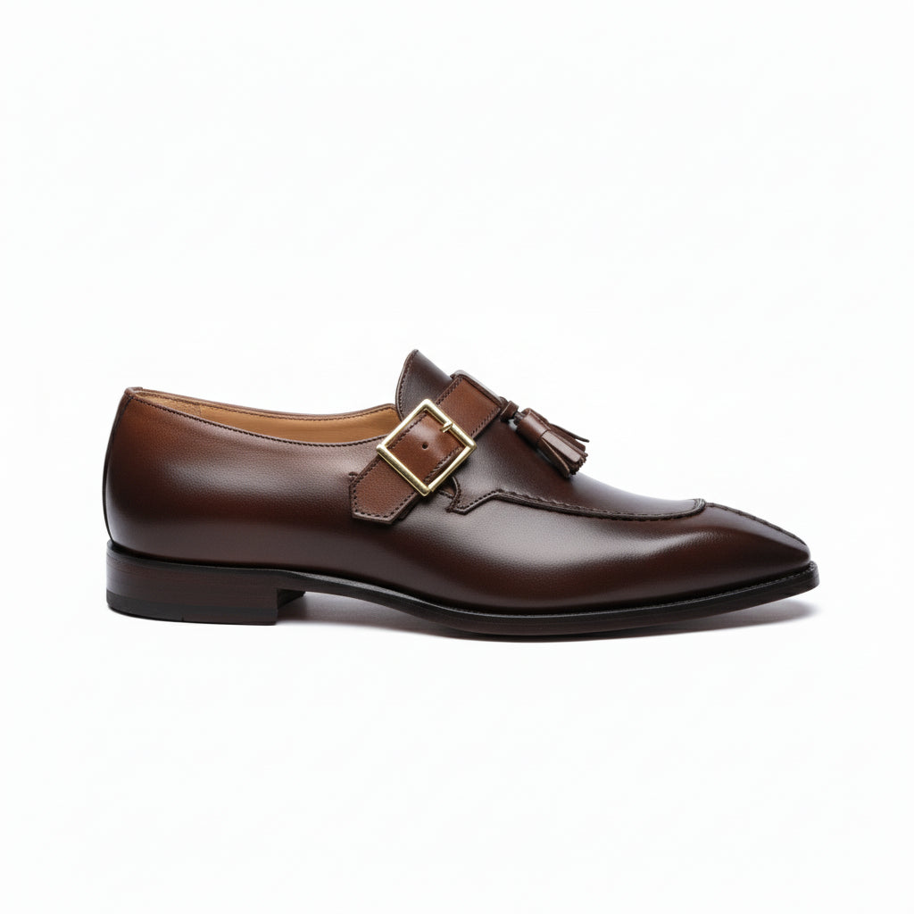 Men's Two-Tone Leather Tassel Dress Shoes - side-view