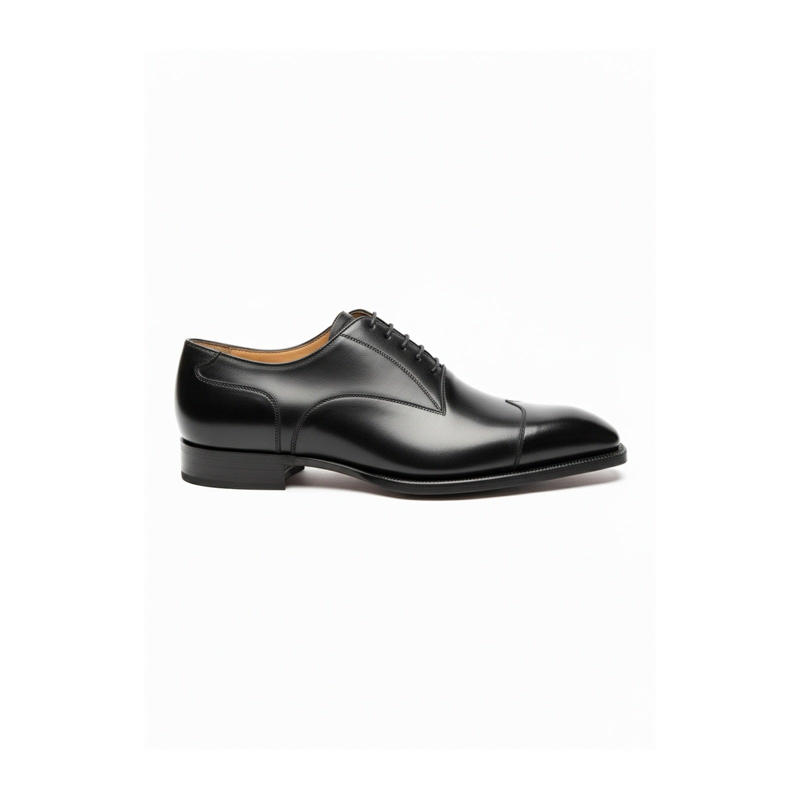 Handmade Mens Black Formal Shoes, Men Black Tuxedo Leather Shoes, Shoes - side-view