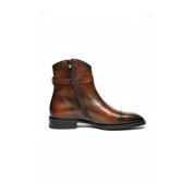 Men's Brown Leather Ankle Boots - side-view