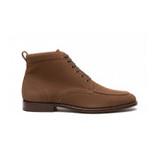Men's Brown Suede Moc-Toe Lace-Up Boots - side-view