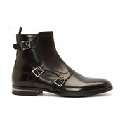Men's Ankle High Leather Boots - side-view