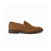side-view - Men's Beige Suede Moccasin Loafers