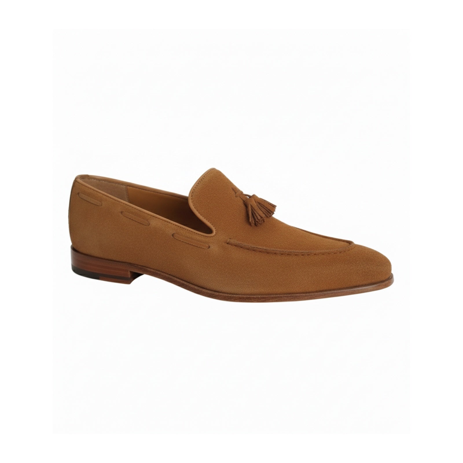 Men's Beige Tassel Moccasin Loafers - side-view