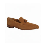 Men's Beige Tassel Moccasin Loafers - side-view