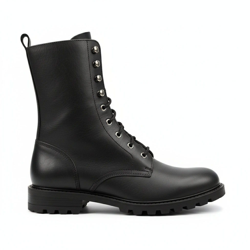Men's Biker Leather Boots | Rider Boots - side-view