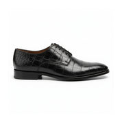 side-view - Men's Black Crocodile Leather Oxford Shoes