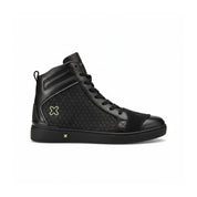 side-view - Men's Black Leather Biker Boots