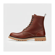 side-view - Men's Black Leather Biker Boots